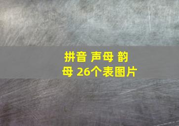 拼音 声母 韵母 26个表图片